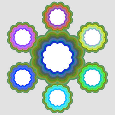 Six part abstract circular infographic element designのイラスト素材