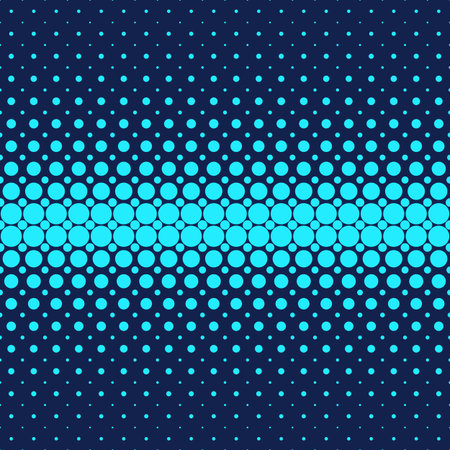 Blue abstract geometrical halftone dot pattern background - vector graphic from circles