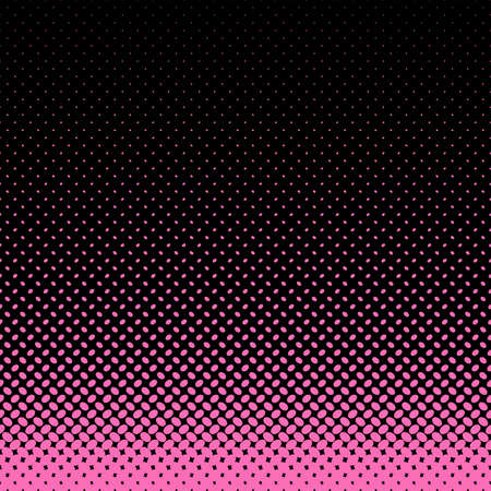 Geometrical halftone ellipse pattern background - vector graphic from pink diagonal elliptical dots on black backgroundのイラスト素材