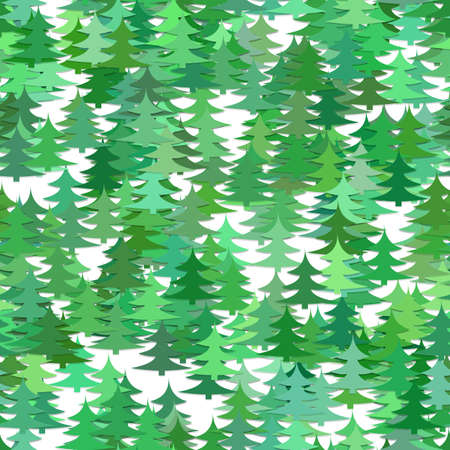 Seamless abstract chaotic pine tree background - holiday vector decoration graphic designの写真素材