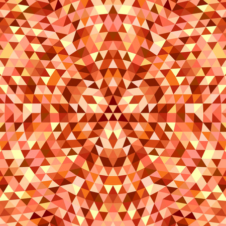 Round geometrical triangle kaleidoscope mandala background - symmetric vector pattern graphic design...