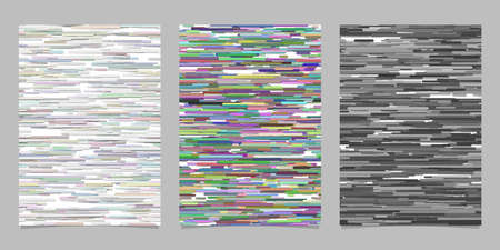 Abstract horizontal stripe background page template set  vector designsのイラスト素材