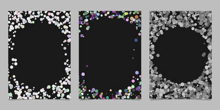 Abstract colored brochure template background set with dotsのイラスト素材