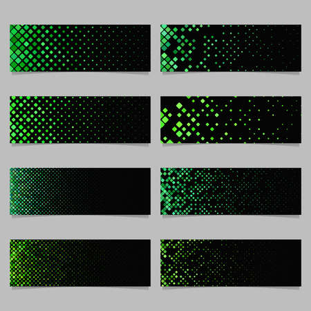 Abstract diagonal square pattern banner background design setのイラスト素材
