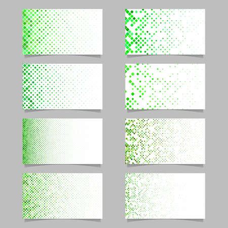 Abstract digital diagonal square mosaic pattern card template setのイラスト素材