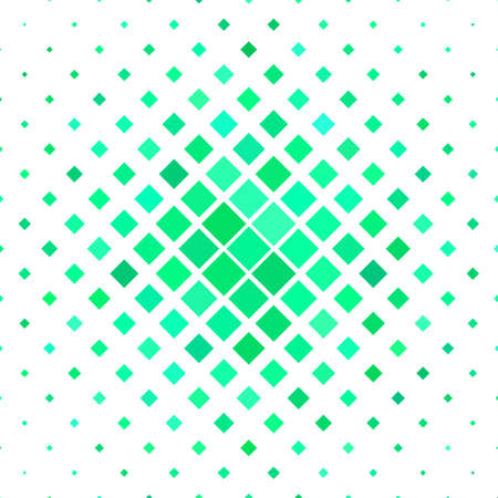 Color square pattern background - geometric vector design from diagonal squares in green tonesのイラスト素材