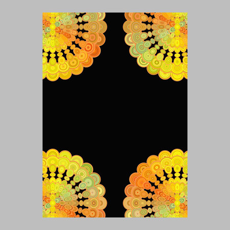 Colorful abstract floral mandala page background - vector love concept graphic designのイラスト素材