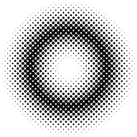 Geometrical halftone dot pattern background - vector design from circlesのイラスト素材