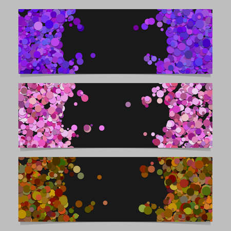 Abstract banner template background set with colored circlesのイラスト素材