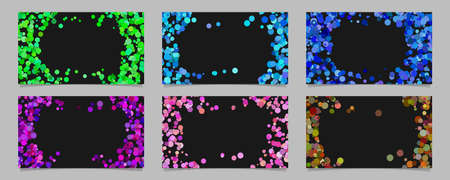 Abstract business card background template set with colored diagonal stripesのイラスト素材