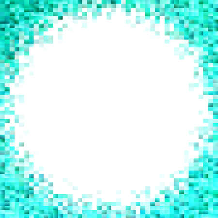 Abstract mosaic rectangle background - digital vector graphic from gradient rectangles with blank space in the centerのイラスト素材