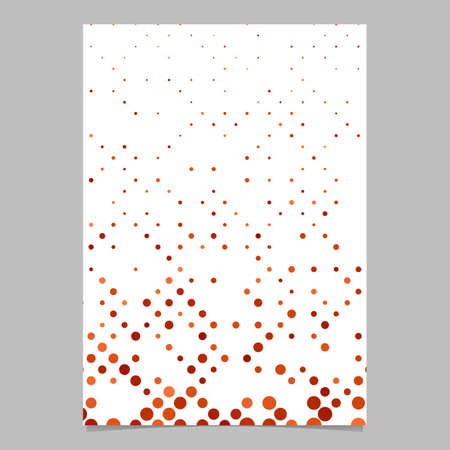 Dot pattern poster template - vector stationery background with red circlesのイラスト素材