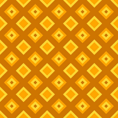 Seamless orange geometric square pattern background - vector graphicのイラスト素材