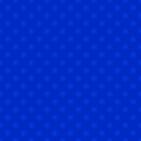 Blue seamless stylized snowflake pattern background - geometrical vector graphic design