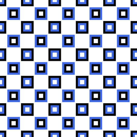 Abstract repeating square pattern design background - colored vector graphicのイラスト素材