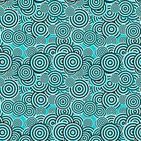 Seamless geometrical concentric ring pattern background - vector graphic designのイラスト素材