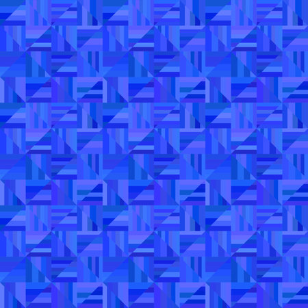 Blue abstract seamless striped triangle pattern - vector tile mosaic background graphic