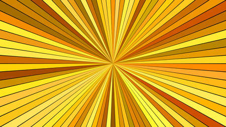 Orange abstract psychedelic star burst background - vector illustration from striped raysのイラスト素材