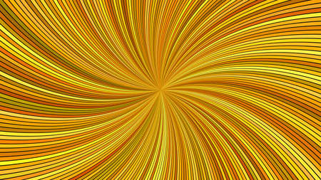 Orange abstract psychedelic spiral ray stripe background - vector graphicのイラスト素材