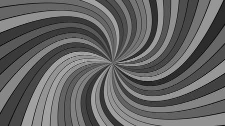 Grey geometrical abstract spiral background - vector illustration with curved striped raysのイラスト素材
