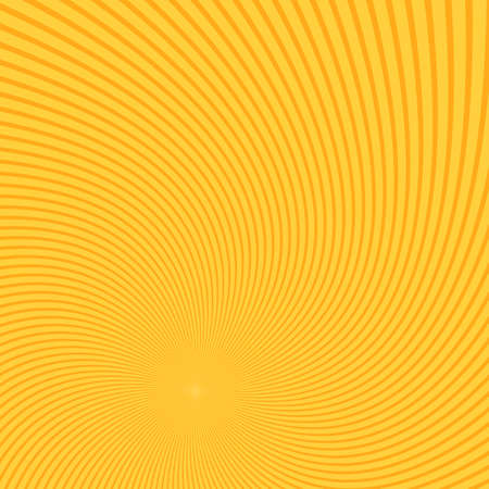Orange abstract swirl background - vector illustration from swirling raysのイラスト素材