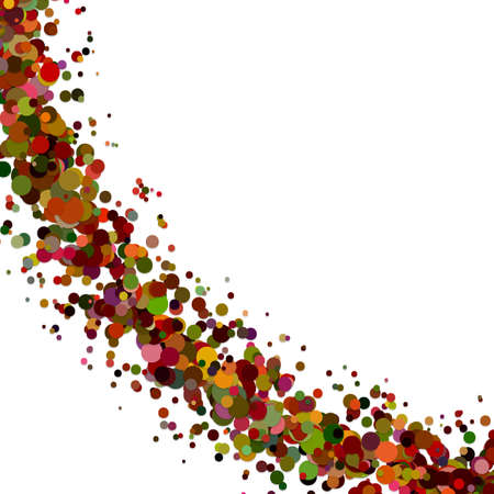 Curved blank abstract sprinkled confetti circle background template - vector graphic designのイラスト素材