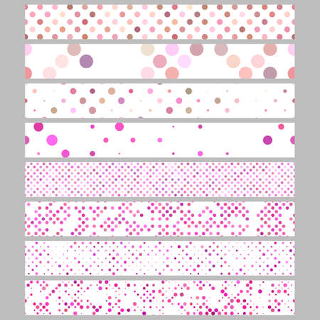 Color abstract dot pattern rectangular web banner background template design setのイラスト素材