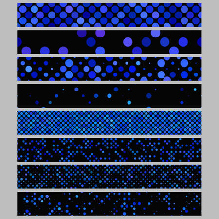 Color abstract dot pattern rectangular web banner background template design setのイラスト素材