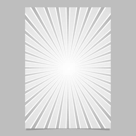 Dynamic sun burst page template - gradient vector brochure background graphic design with striped raysのイラスト素材