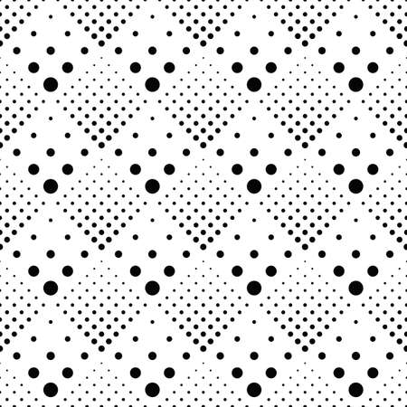 Retro seamless dot pattern background - monochrome vector illustration from circlesのイラスト素材