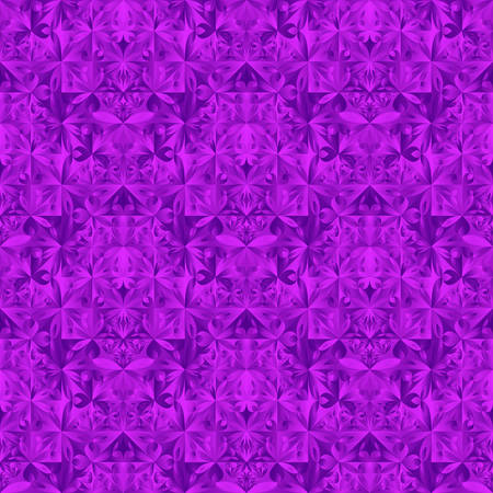 Floral mosaic pattern background - purple abstract polygonal vector graphicのイラスト素材
