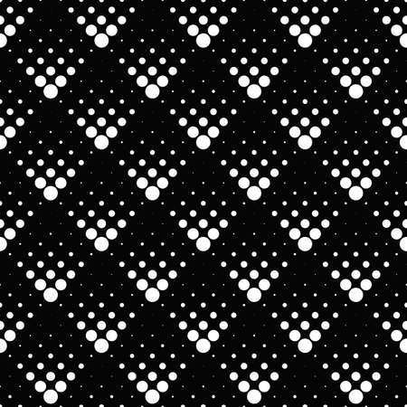 Retro geometrical dot pattern background - monochrome abstract vector designのイラスト素材