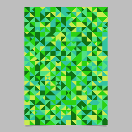 Abstract seamless geometrical mosaic triangle brochure template design