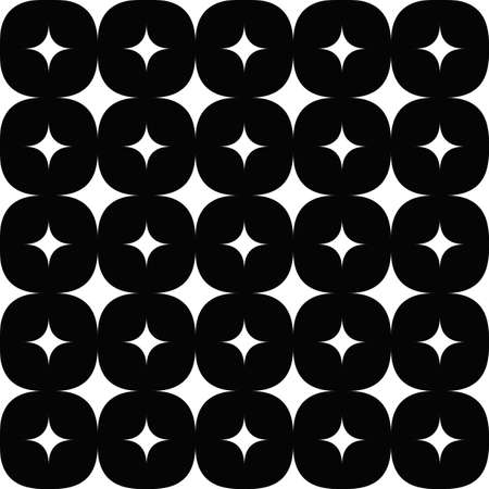 Abstract monochrome seamless star pattern background designのイラスト素材