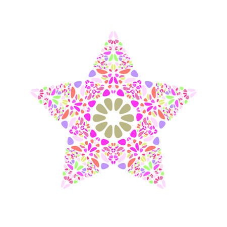Abstract geometrical isolated colorful stone star symbol templateのイラスト素材