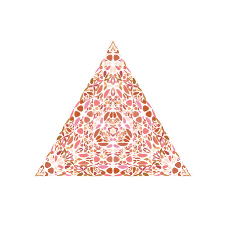 Geometrical colorful abstract flower triangle symbol template