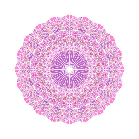 Abstract round geometrical mosaic triangle pattern mandalaのイラスト素材