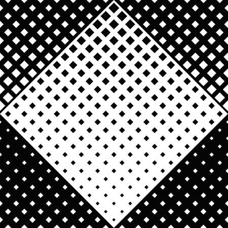 Geometrical monochrome square pattern background - abstract vector design from diagonal squaresのイラスト素材