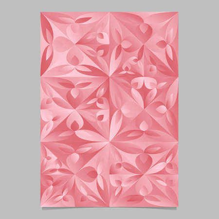 Geometrical color mosaic floral background design - abstract vector page graphicのイラスト素材