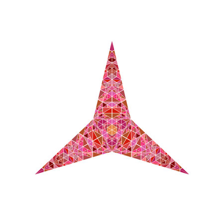 Abstract colorful geometrical triangle star symbol template