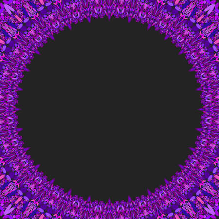 Circular floral frame ornament - vector background designのイラスト素材
