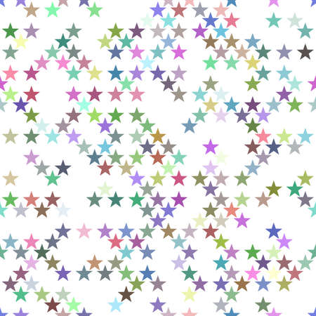Multicolored seamless star pattern background - vector designのイラスト素材