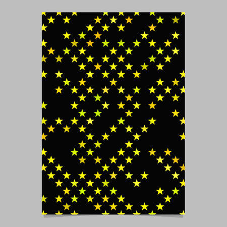 Yellow star shape pattern background brochure template designのイラスト素材
