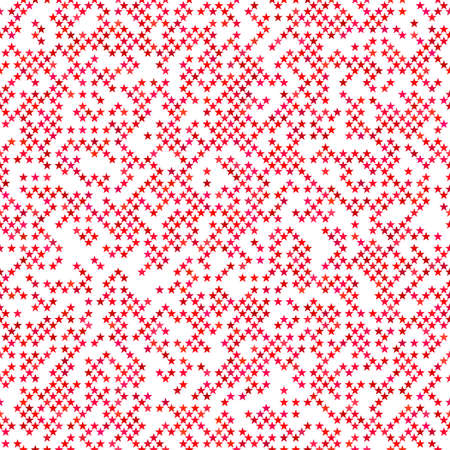 Red seamless pentagram star pattern background - vector designのイラスト素材