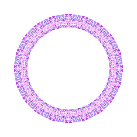 Abstract triangle tile frame - circular polygonal vector elementのイラスト素材