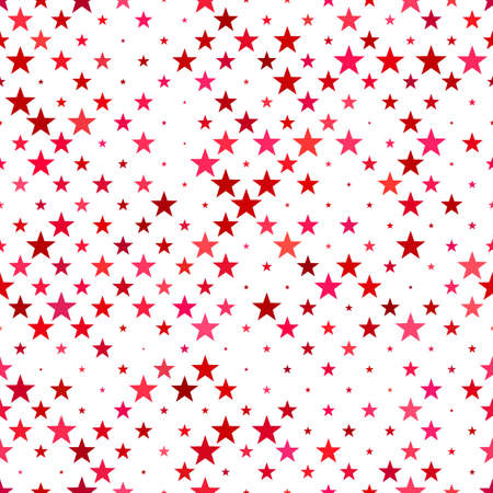 Red seamless pentagram star pattern background - vector designのイラスト素材