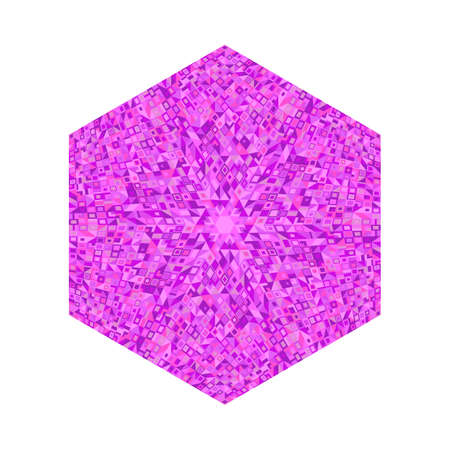 Abstract isolated mosaic ornament hexagon logo templateのイラスト素材
