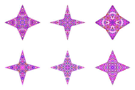 Geometrical isolated polygonal triangle star symbol template setのイラスト素材