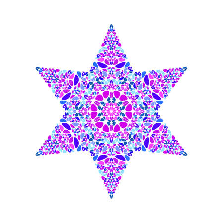 Gravel star polygon - geometrical colorful vector elementのイラスト素材