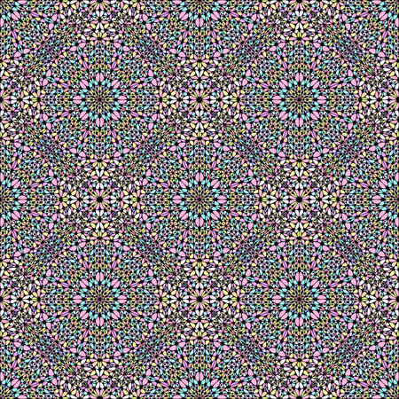Colored floral pattern background - abstract spiritual light color kaleidoscope bohemian oriental...